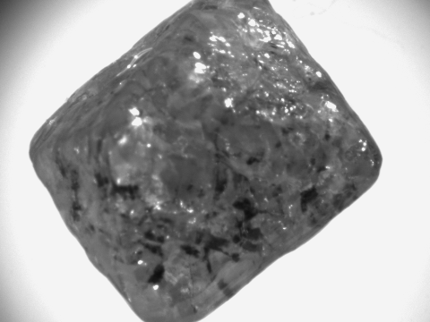 Inclusions in frosted rough diamond