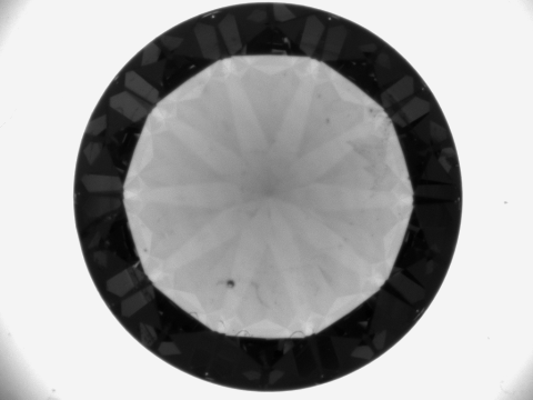 Polished diamond with SI1 clarity grade